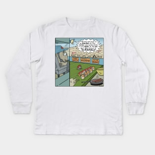 The Scrambling Q.B. Kids Long Sleeve T-Shirt